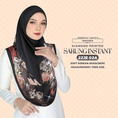 Jimmy Scarves Inspired Instant Sarung Diamond Printed