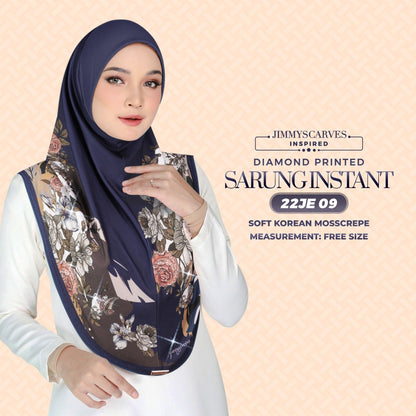 Jimmy Scarves Inspired Instant Sarung Diamond Printed