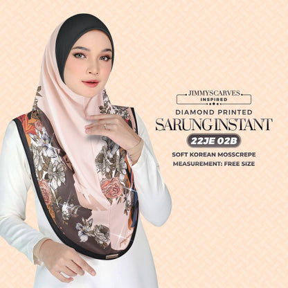 Jimmy Scarves Inspired Instant Sarung Diamond Printed