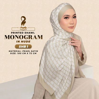 Hyat Inspired Monogram Printed Shawl Collection