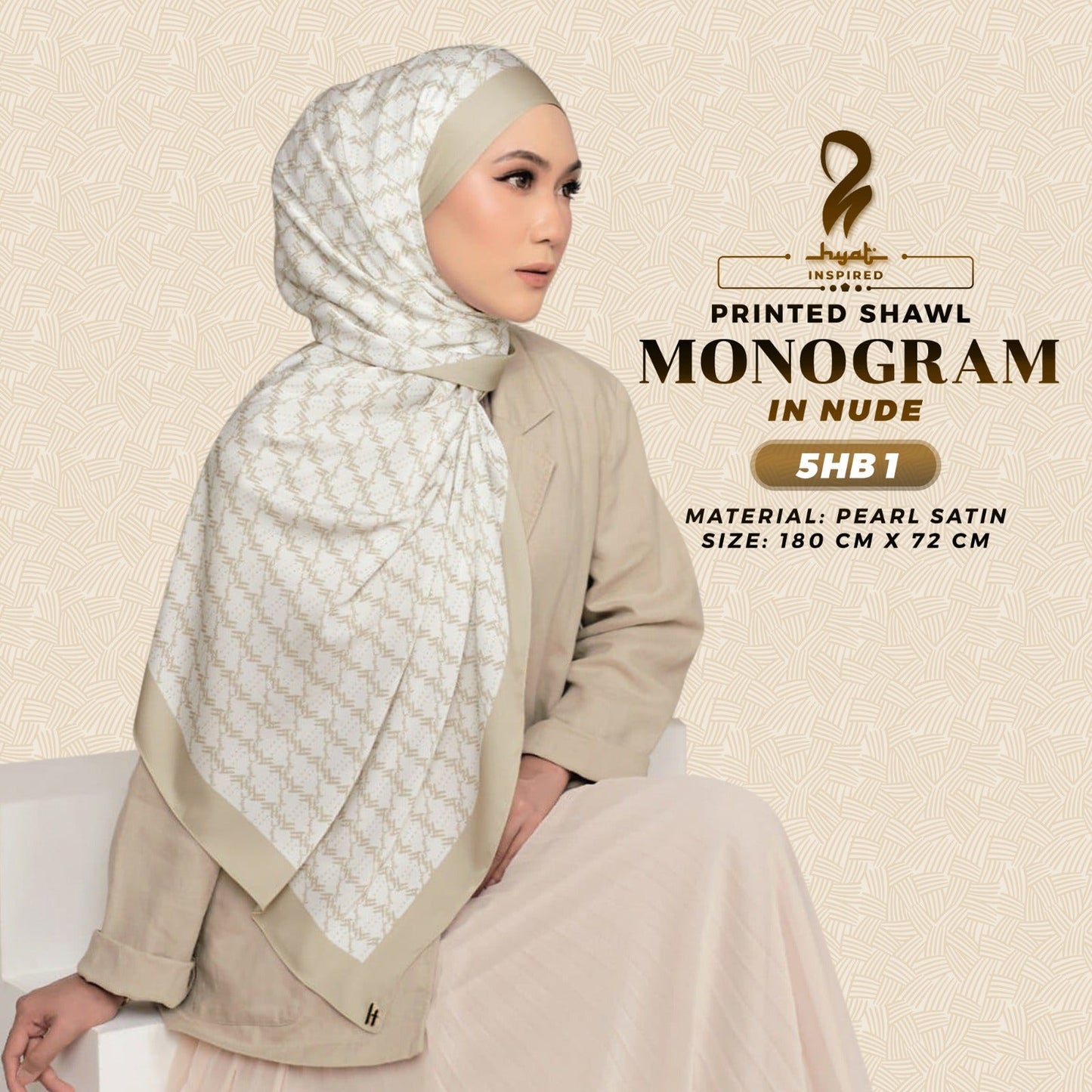 Hyat Inspired Monogram Printed Shawl Collection