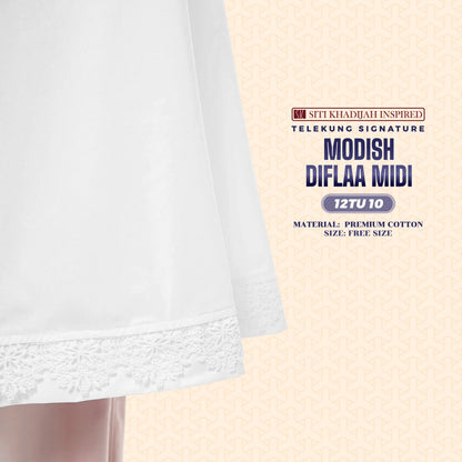 Telekung Siti Khadijah Inspired Modish Diflaa Midi (Top Only) - Free Woven Bag