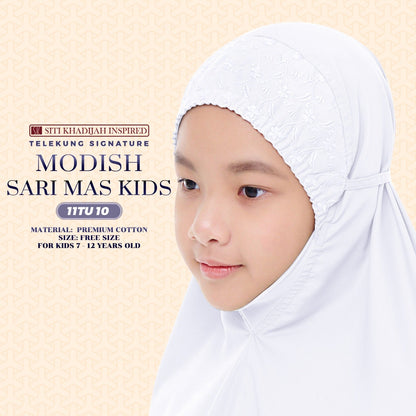 Telekung Siti Khadijah Inspired Signature Sari Mas Kids - Free Wovenbag