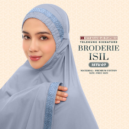 Telekung Siti Khadijah Inspired Broderie Isil Collection - Free Wovenbag