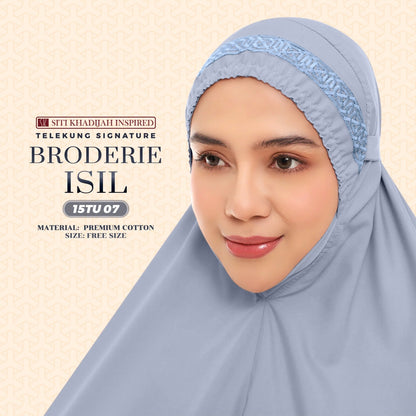 Telekung Siti Khadijah Inspired Broderie Isil Collection - Free Wovenbag