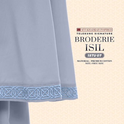 Telekung Siti Khadijah Inspired Broderie Isil Collection - Free Wovenbag