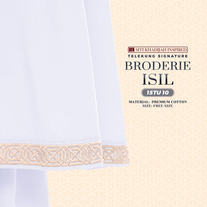 Telekung Siti Khadijah Inspired Broderie Isil Collection - Free Wovenbag