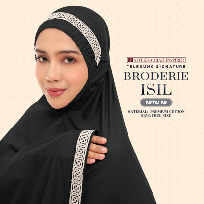 Telekung Siti Khadijah Inspired Broderie Isil Collection - Free Wovenbag