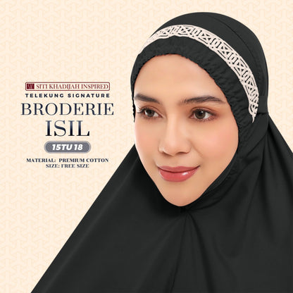 Telekung Siti Khadijah Inspired Broderie Isil Collection - Free Wovenbag