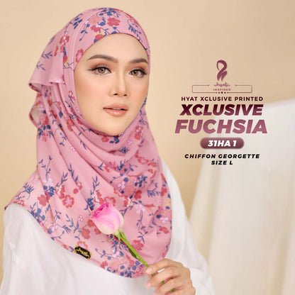 Hyat Hijab Inspired Xclusive Fuchsia, Jasmine, Kashmir & Marina Collection With Box