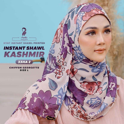 Hyat Hijan Inspired Instant Shawl Fuchsia, Jasmine, Kashmir & Marina Collection With Box