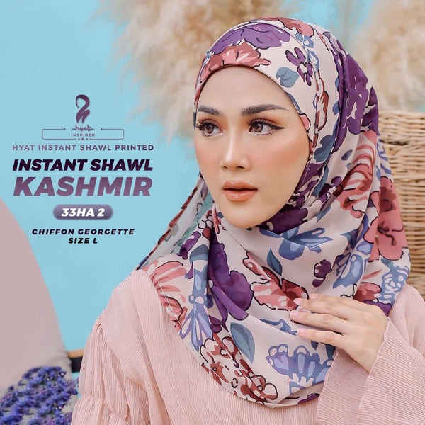 Hyat Hijan Inspired Instant Shawl Fuchsia, Jasmine, Kashmir & Marina Collection With Box