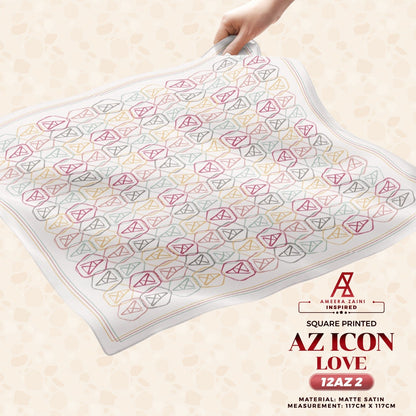 Ameera Zaini Inspired AZ ICON KIND Printed SQ Collection (12AZ)