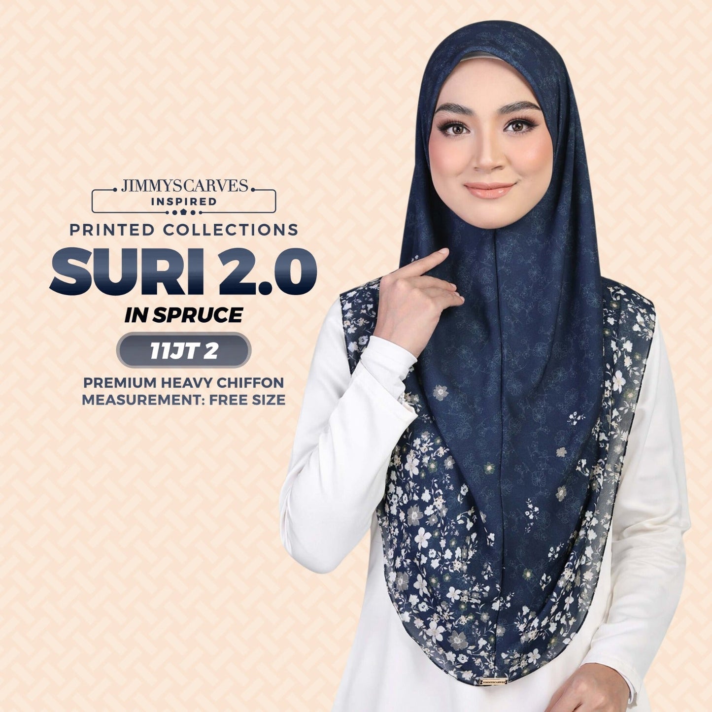 Jimmy Scarves Inspired SURI 2.0 SQ Instant Printed Collection (11JT)