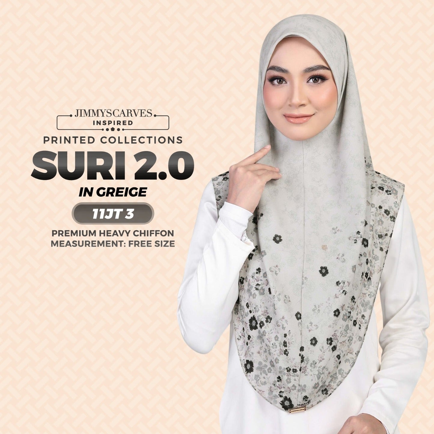 Jimmy Scarves Inspired SURI 2.0 SQ Instant Printed Collection (11JT)