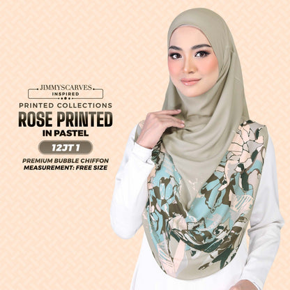 Jimmy Scarves Rose Printed Collection (12JT)