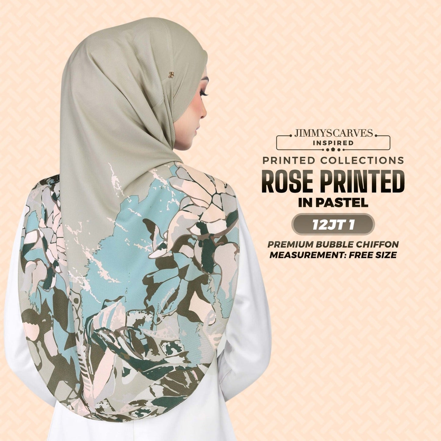 Jimmy Scarves Rose Printed Collection (12JT)