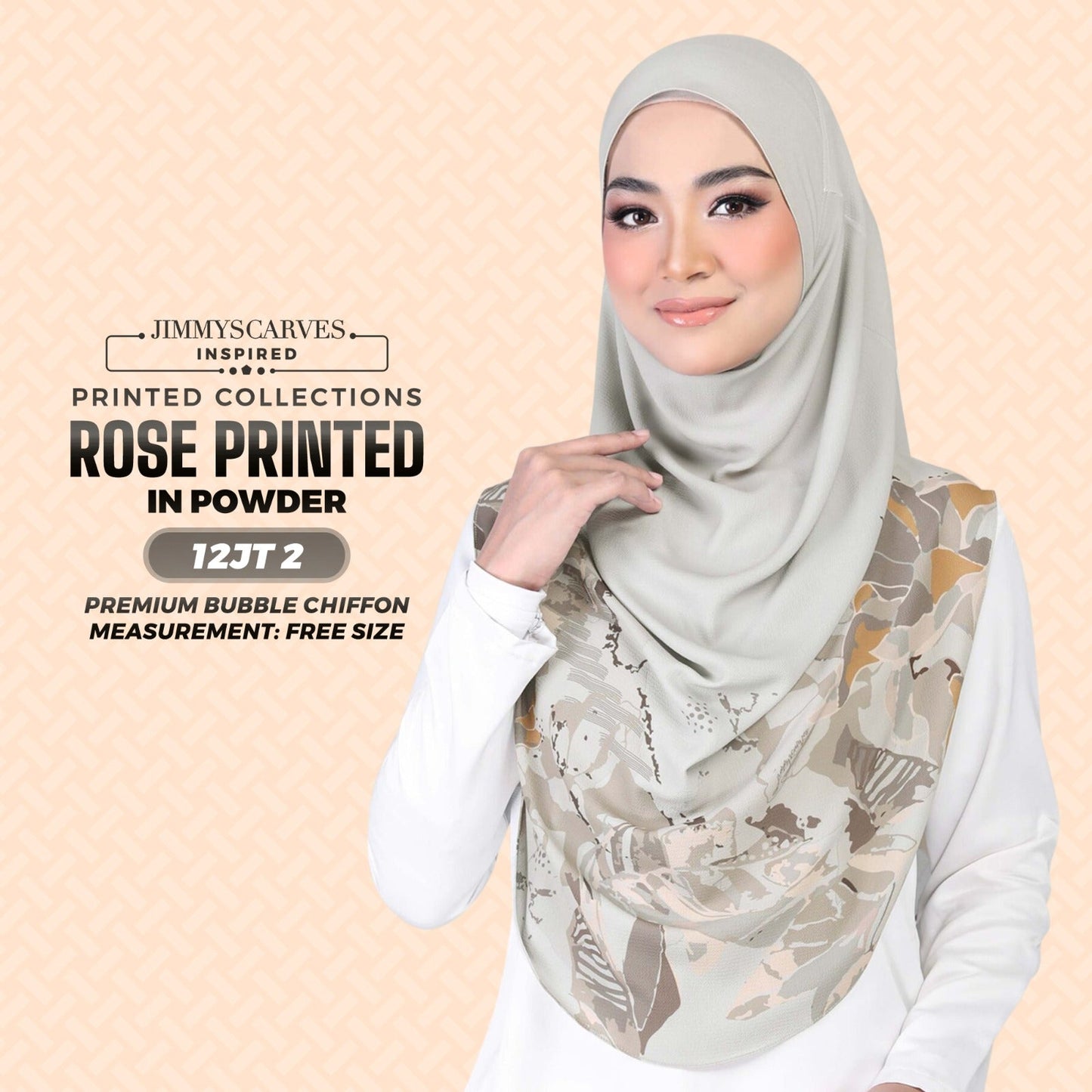 Jimmy Scarves Rose Printed Collection (12JT)