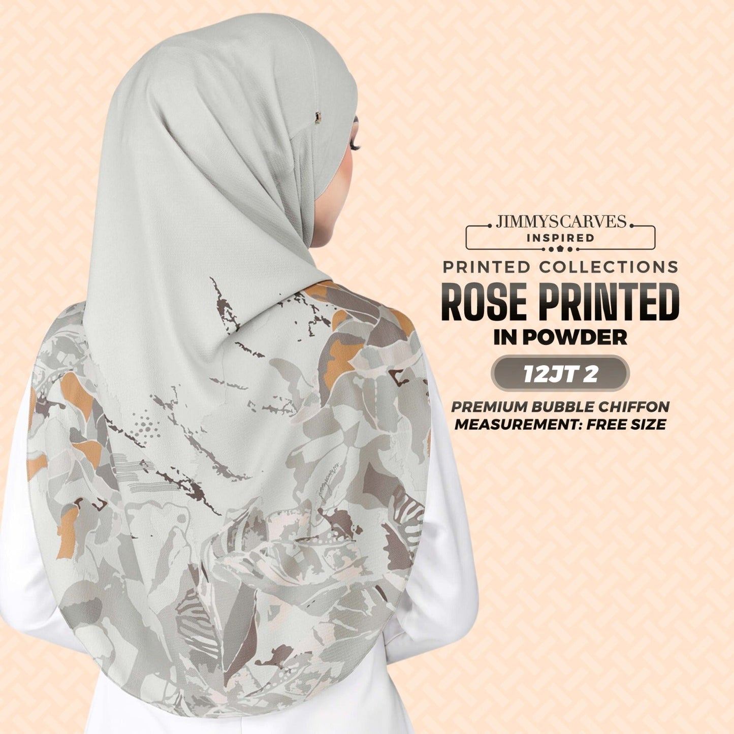 Jimmy Scarves Rose Printed Collection (12JT)