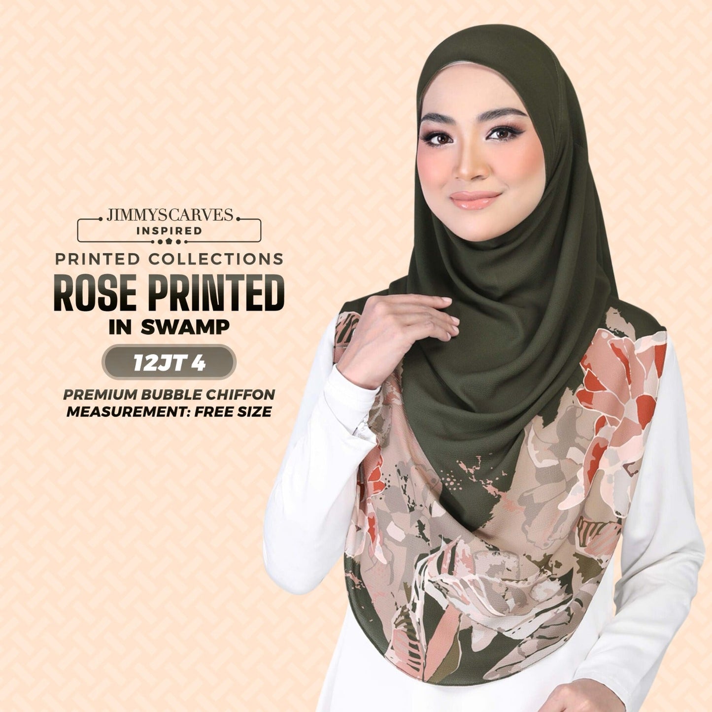 Jimmy Scarves Rose Printed Collection (12JT)