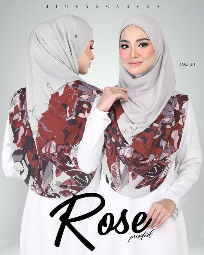 Jimmy Scarves Rose Printed Collection (12JT)