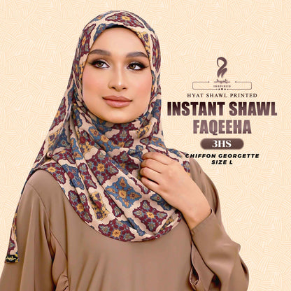 Hyat Hijab Inspired Faqeeha Elmeera Khaula Medina Qaheera Instant Shawl Collection With Box (3-8HS)