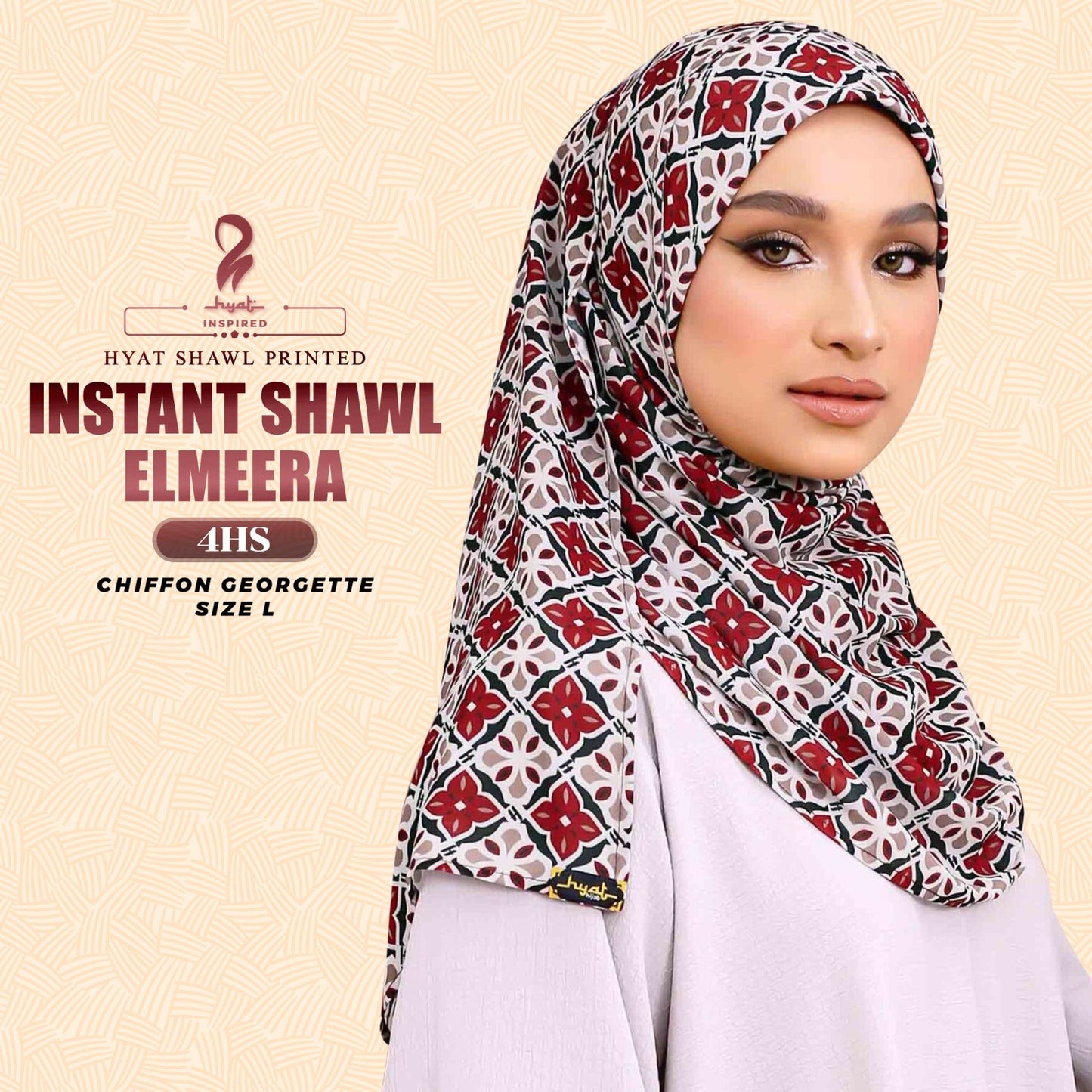 Hyat Hijab Inspired Faqeeha Elmeera Khaula Medina Qaheera Instant Shawl Collection With Box (3-7HS)