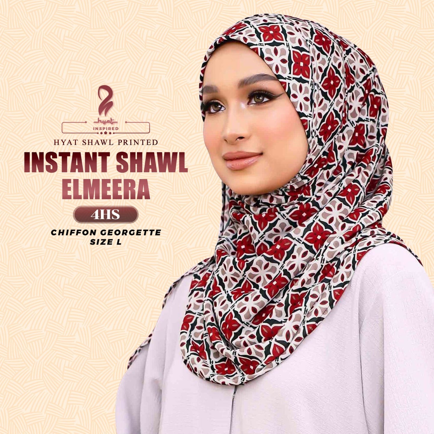 Hyat Hijab Inspired Faqeeha Elmeera Khaula Medina Qaheera Instant Shawl Collection With Box (3-8HS)