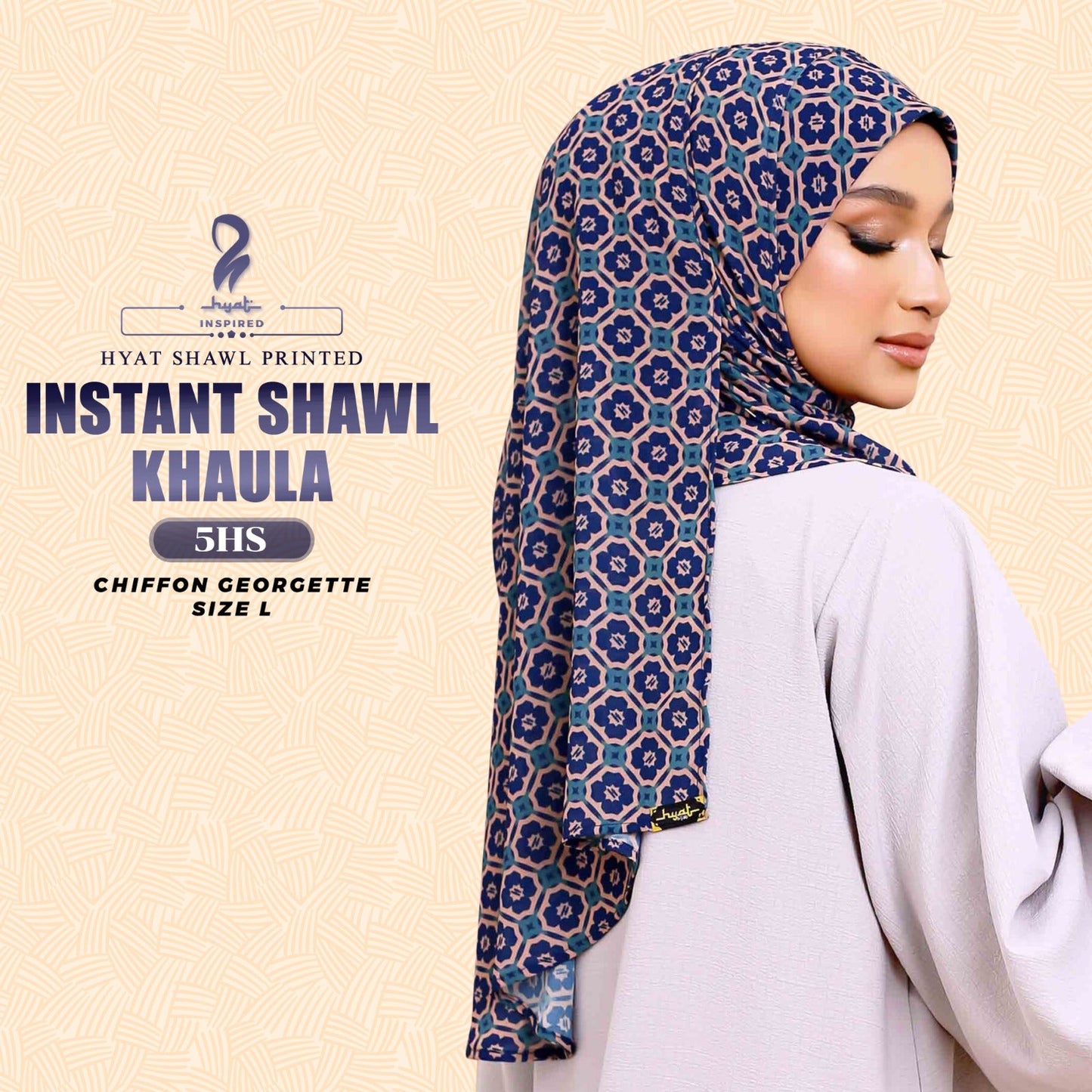 Hyat Hijab Inspired Faqeeha Elmeera Khaula Medina Qaheera Instant Shawl Collection With Box (3-7HS)