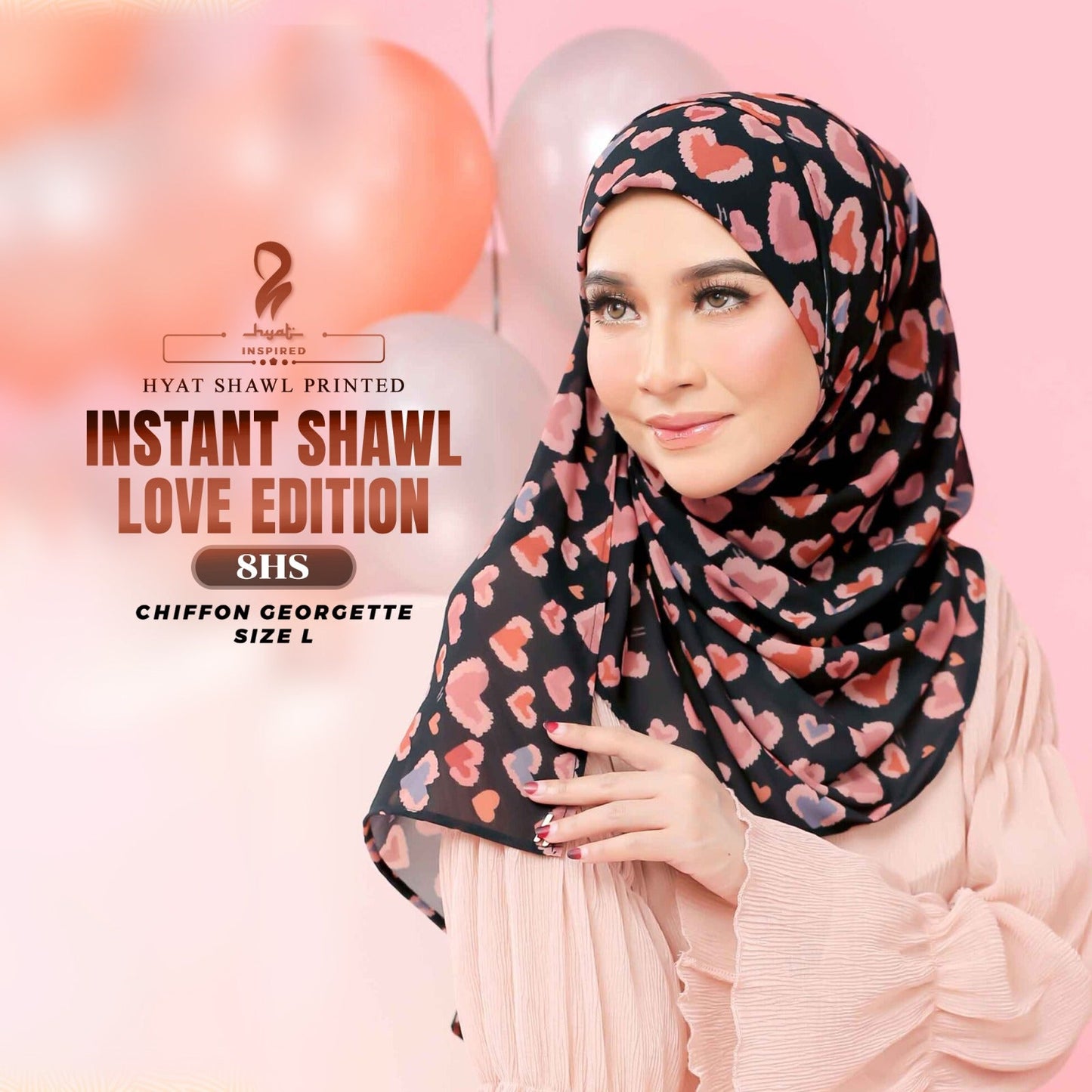 Hyat Hijab Inspired Faqeeha Elmeera Khaula Medina Qaheera Instant Shawl Collection With Box (3-7HS)