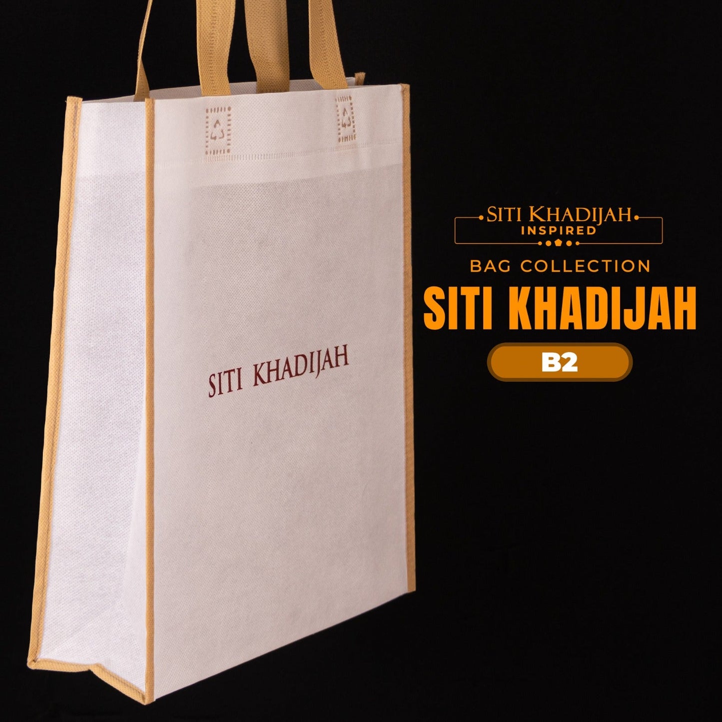 Telekung Siti Khadijah Inspired Modish Akasia Crystal Collection - Free Wovenbag