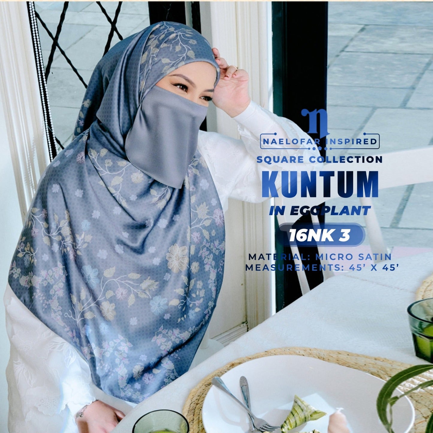 Naelofar Inspired Kuntum SQ Printed Collection (16NK)