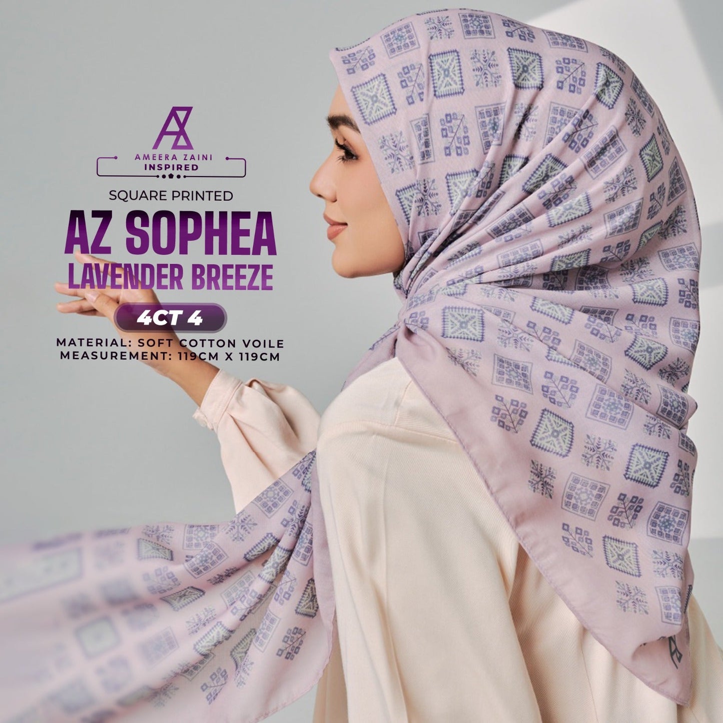 Ameera Zaini Inspired AZ SOPHEA SQ Collection (4CT)