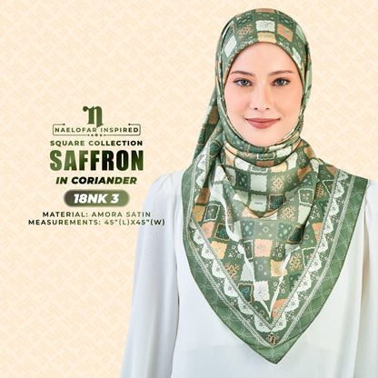 Naelofar Inspired Saffron SQ Printed Collection (18NK)