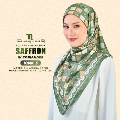 Naelofar Inspired Saffron SQ Printed Collection (18NK)