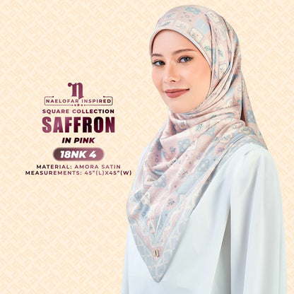 Naelofar Inspired Saffron SQ Printed Collection (18NK)