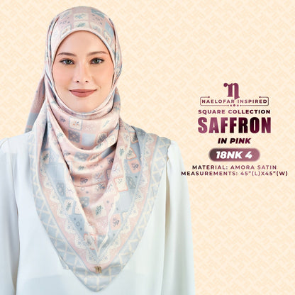 Naelofar Inspired Saffron SQ Printed Collection (18NK)