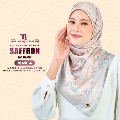 Naelofar Inspired Saffron SQ Printed Collection (18NK)