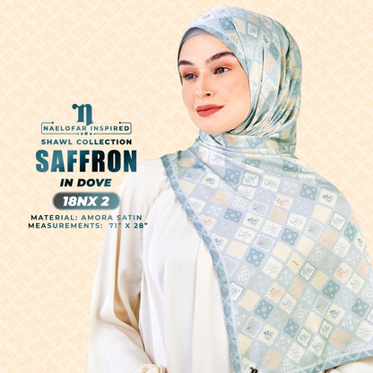 Naelofar Inspired Saffron Shawl Printed Collection (18NX)