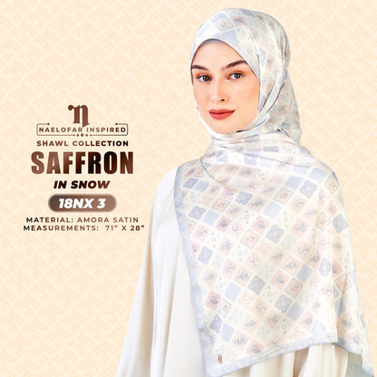 Naelofar Inspired Saffron Shawl Printed Collection (18NX)