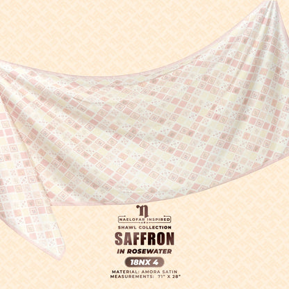 Naelofar Inspired Saffron Shawl Printed Collection (18NX)