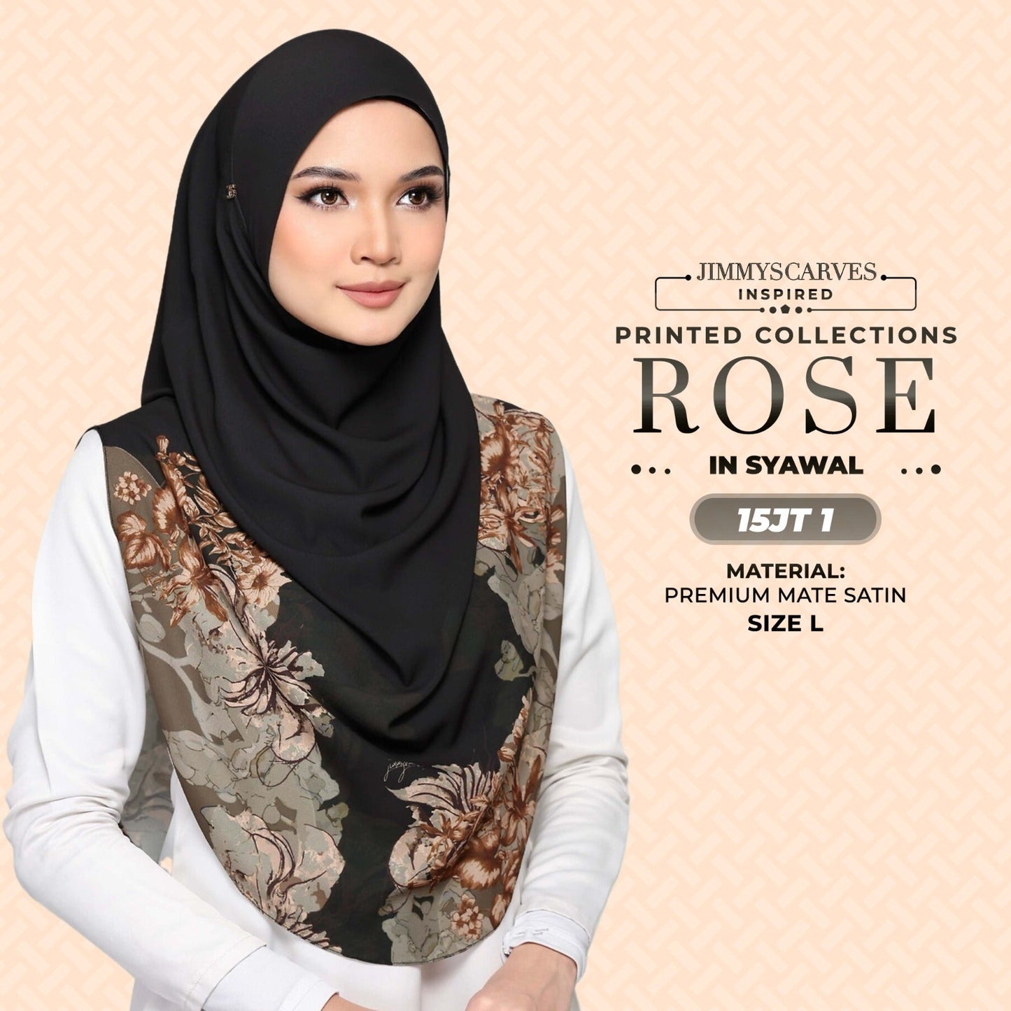 Jimmy Scarves Inspired Rose Printed Mom & Kid Collection (15-19JT)