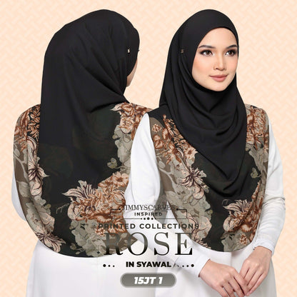 Jimmy Scarves Inspired Rose Printed Mom & Kid Collection (15-19JT)