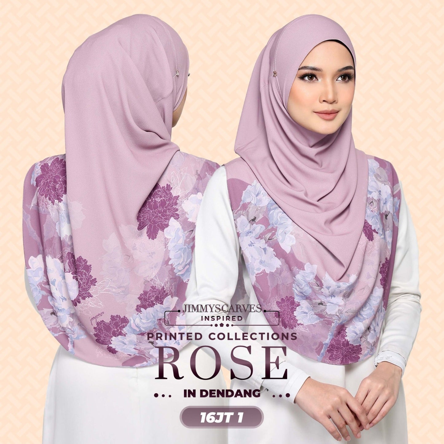 Jimmy Scarves Inspired Rose Printed Mom & Kid Collection (15-19JT)