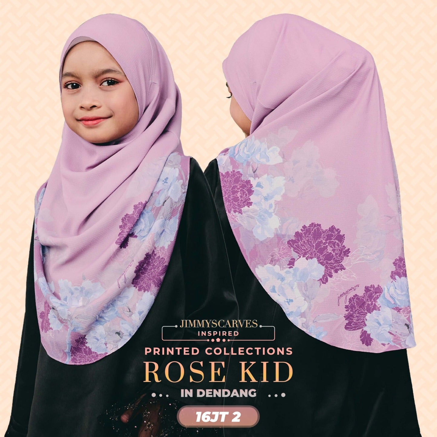 Jimmy Scarves Inspired Rose Printed Mom & Kid Collection (15-19JT)