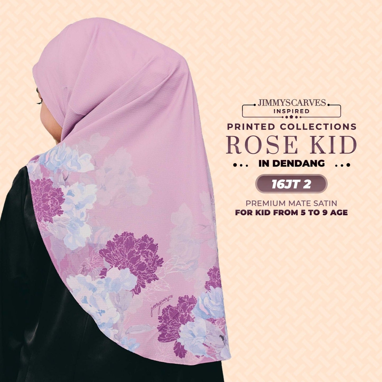 Jimmy Scarves Inspired Rose Printed Mom & Kid Collection (15-19JT)
