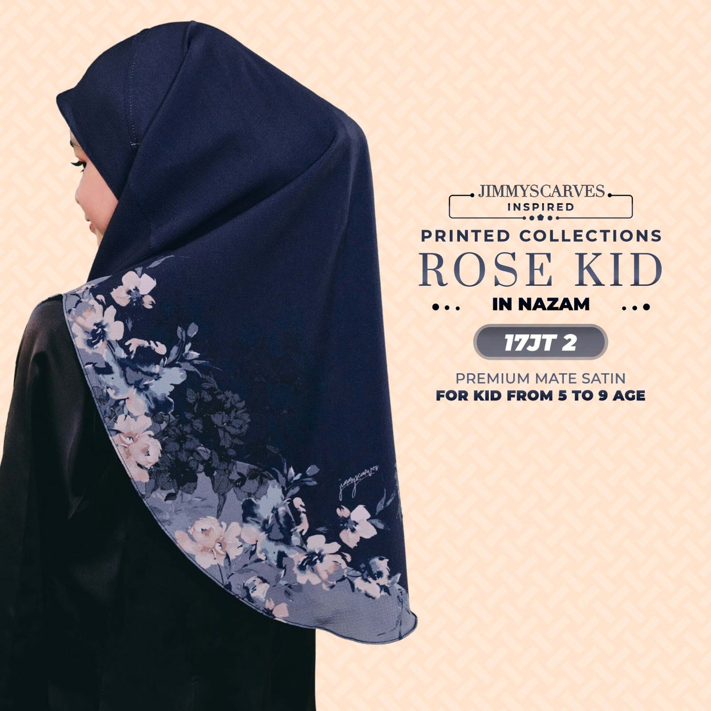Jimmy Scarves Inspired Rose Printed Kid Instant Collection