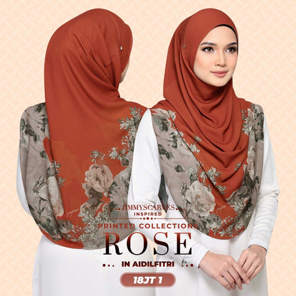 Jimmy Scarves Inspired Rose Printed Mom & Kid Collection (15-19JT)