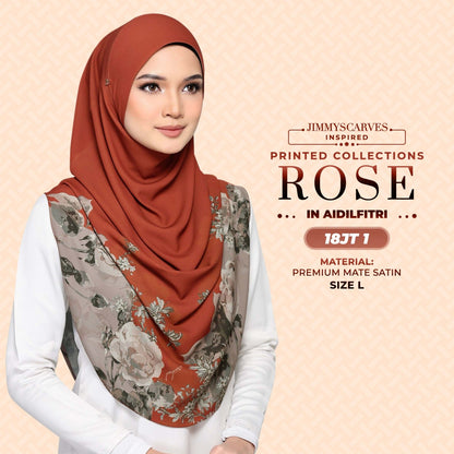 Jimmy Scarves Inspired Rose Printed Mom & Kid Collection (15-19JT)