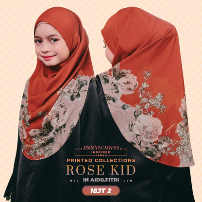 Jimmy Scarves Inspired Rose Printed Mom & Kid Collection (15-19JT)